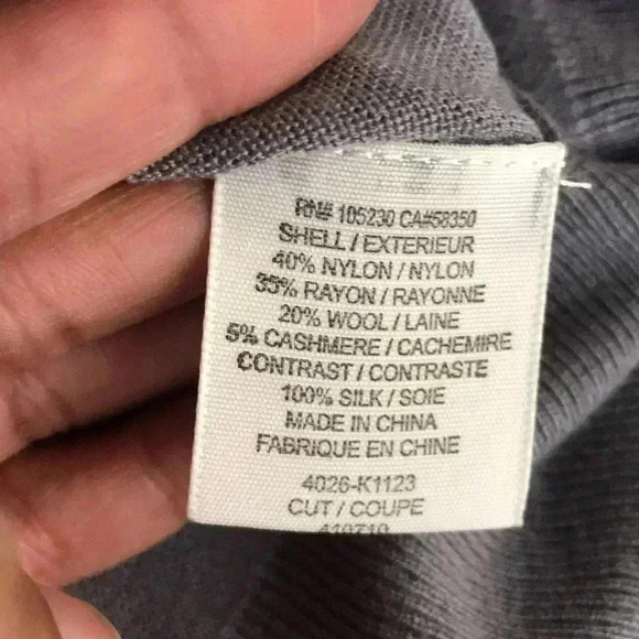 Joie Kelsea Gray Cashmere Blend Pullover Top Blouse Size S - Picture 8 of 8